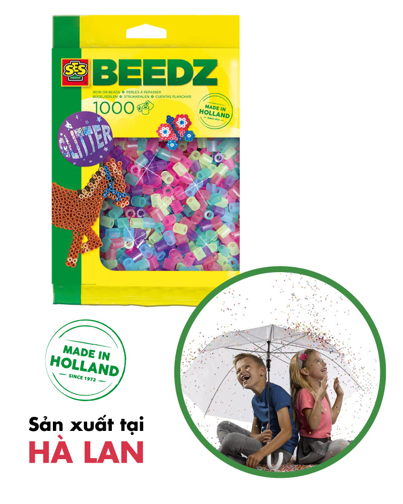 Hạt đậu thần kỳ Beads 1000 mix glitter - 00746