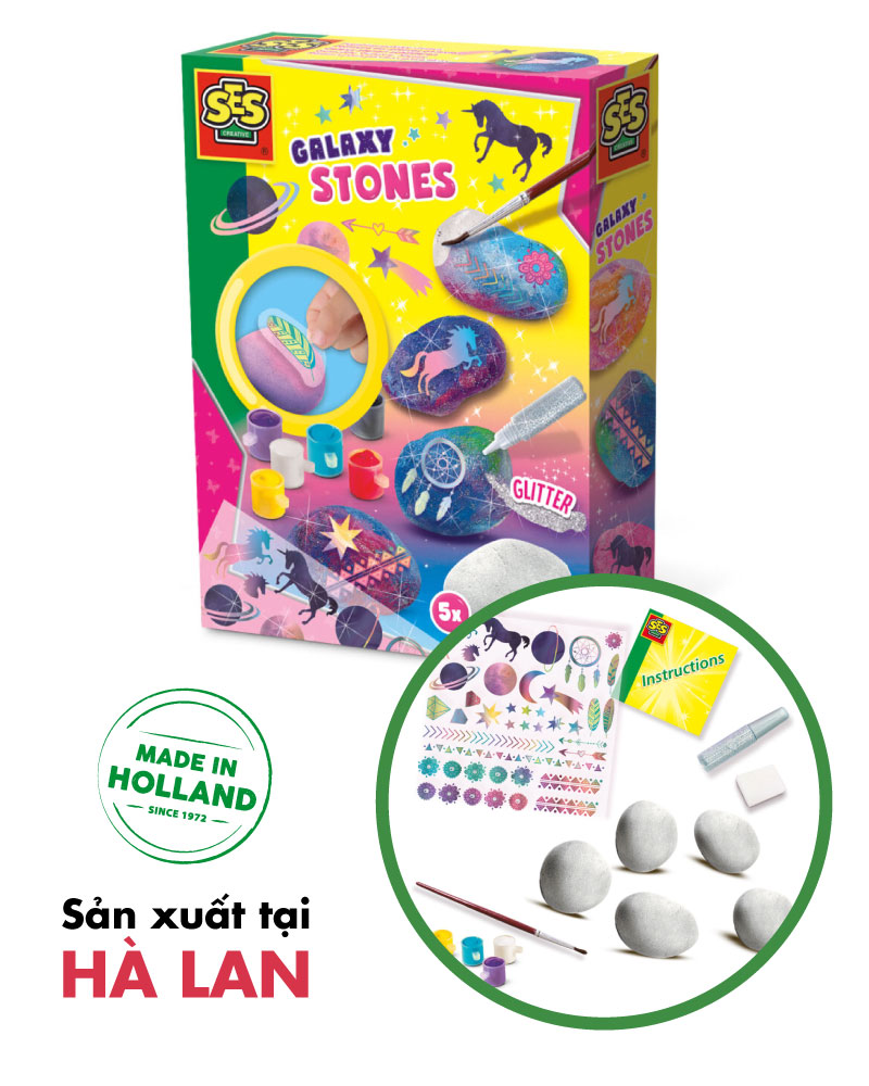 Đồ chơi tô màu lên đá Painting galaxy stones - 14766