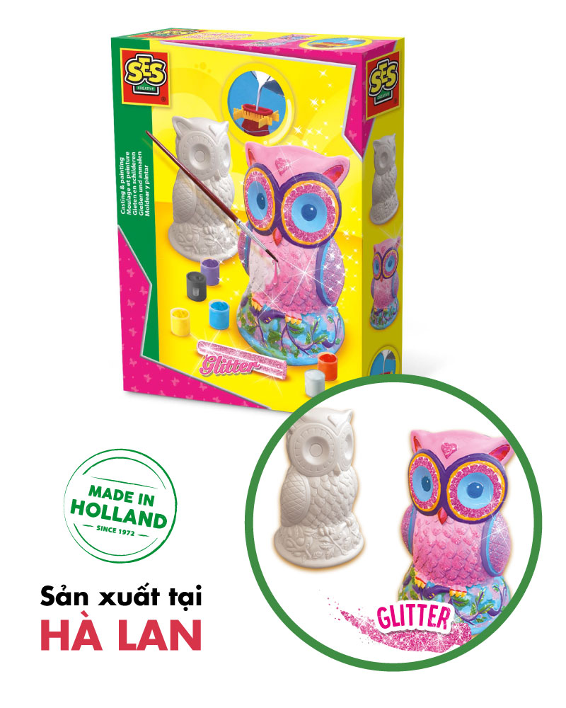 Đồ chơi đúc khuôn tô tượng - Casting and painting - Owl - 01285