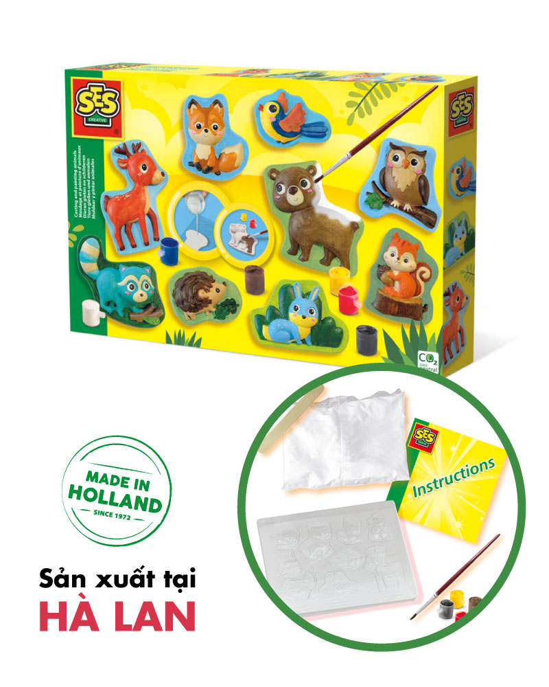 Đồ chơi đúc khuôn tô tượng - Casting and painting - Forest animals - 01134