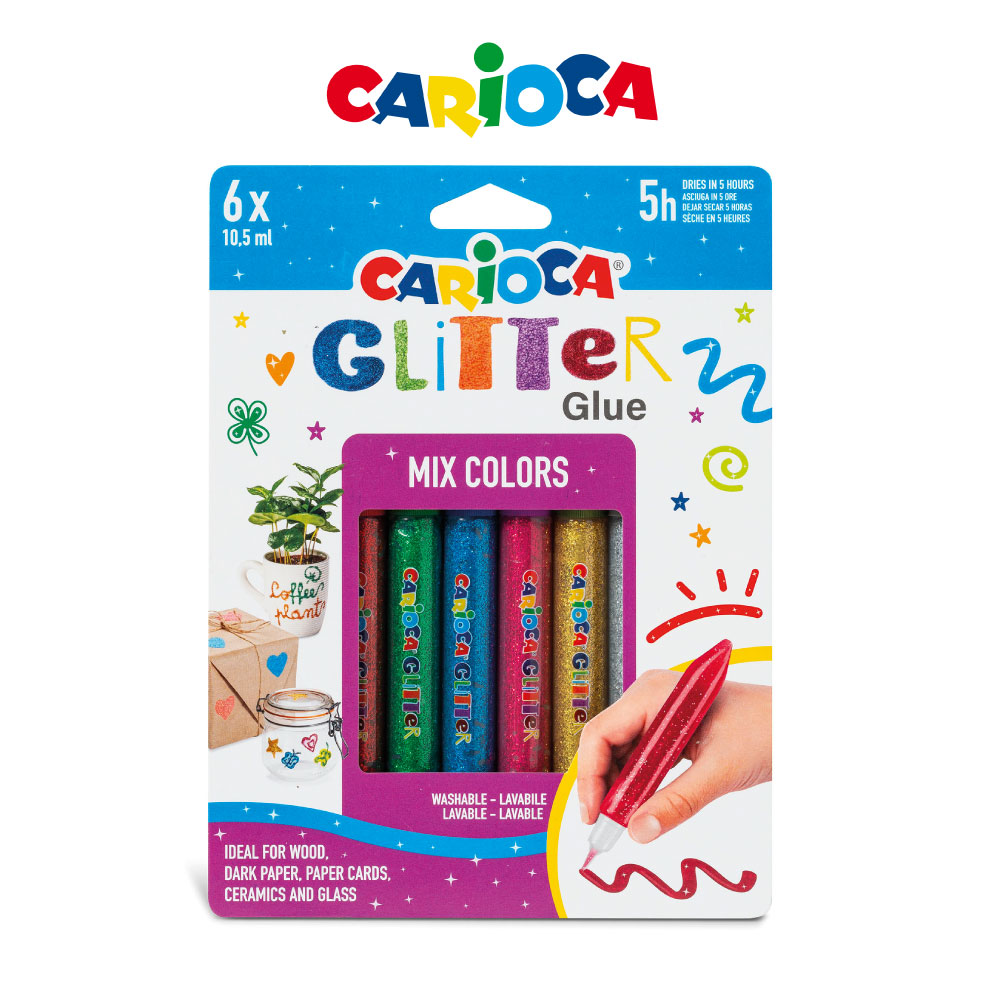 Keo dán kim tuyến Carioca Glitter Spark - 6 tuýp - 42110