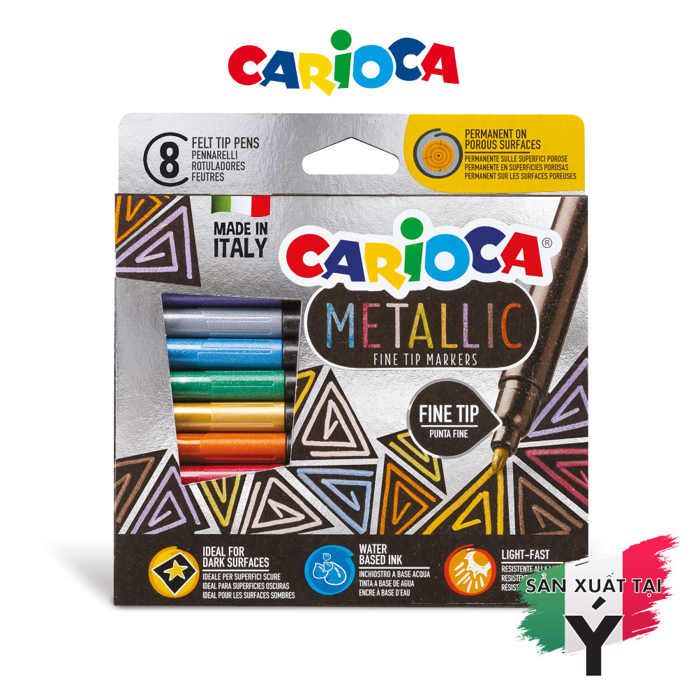 Bút dạ màu Carioca Metallic - 8 bút - 43162